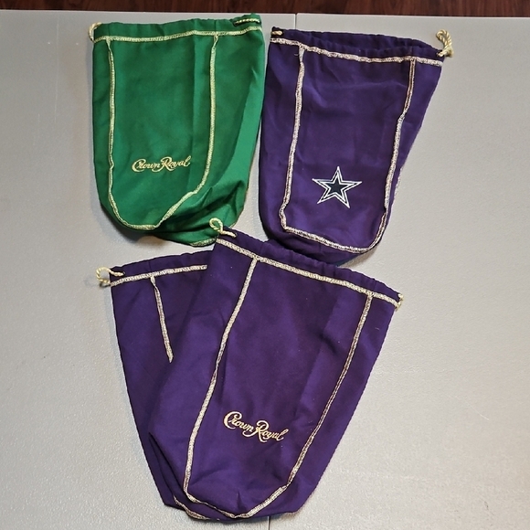 Crown Royal BAGS- Green, Purple, and Orange - Picture 2 of 3